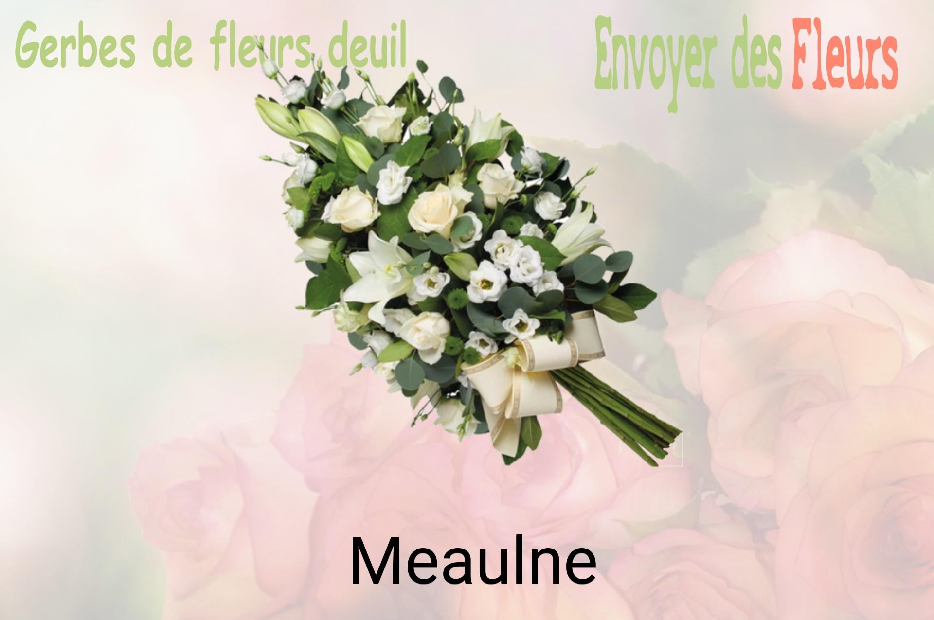 Gerbe de fleurs de deuil livrée à Meaulne
